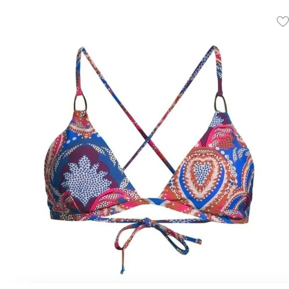 BCBGMAXAZRIA Standard Adjustable Triangle Bikini Swimsuit Top - Size 8, NWT - Picture 1 of 8